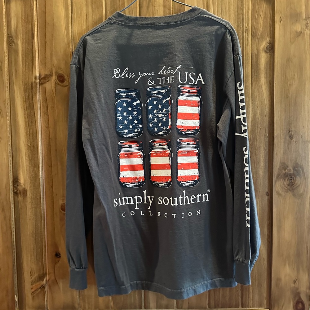 Simply Southern Women's Gray Long Sleeve Top